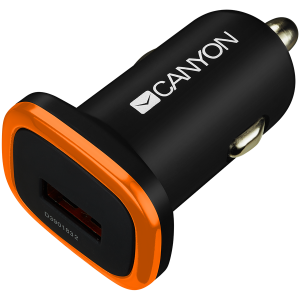 Canyon CNE-CCA01B mobile device charger Black, Orange Auto
