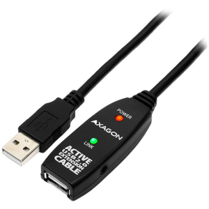 Axagon Active extension USB 2.0 A-M> A-F cable, 5 m long. Power supply option. ADR-205 ADR-205