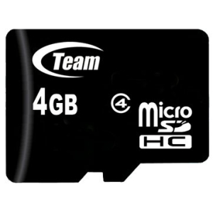 TEAM GROUP Memory ( flash cards ) 4GB Micro SDHC Class 4 w/o Adapter TUSDH4GCL402 TUSDH4GCL402