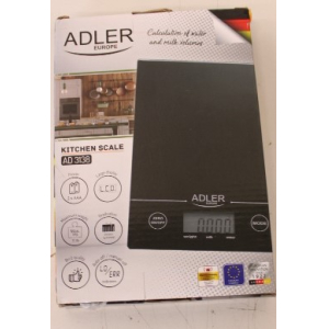 SALE OUT. Adler AD 3138 Kitchen scales, Capacity 5 kg , Big LCD Display, Auto-zero/Auto-off, Black A...