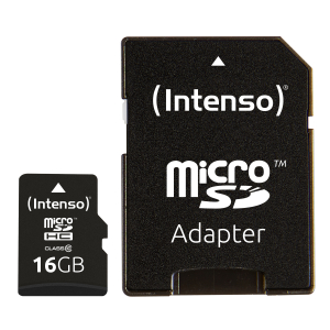 Intenso 16GB MicroSDHC zibatmiņa Klases 10