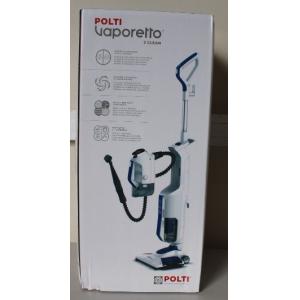 SALE OUT. Polti PTEU0299 VAPORETTO 3 CLEAN_BLUE Vacuum steam mop with portable steam cleaner, White/...