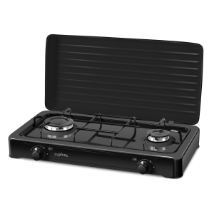 Luxpol K02SC 2-burner gas cooker (black)