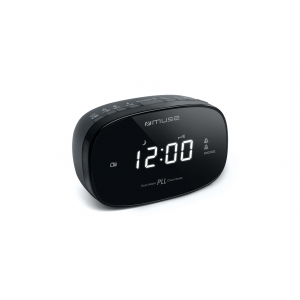 Muse Dual Alarm Clock Radio PLL M-185CR Black M-155CR