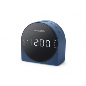 Muse Dual Alarm Clock radio PLL M-185CBL AUX in, M-185CBL