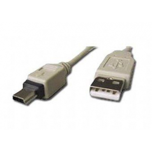 CABLE USB2 AM-MINI 0.9M WHITE/CC-USB2-AM5P-3 GEMBIRD CC-USB2-AM5P-3