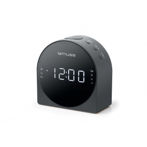 Muse Dual Alarm Clock radio PLL M-185CR AUX in, M-185CR