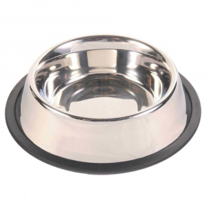 TRIXIE Metal bowl with pad 0.45 l/14 cm 24851 