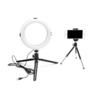 LED Gredzenveida dimmējama galda lampa ar statīvu 12W / 10’’ (25.5 cm) / Selfie lampa LED-100K2