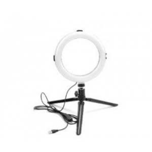 LED Gredzenveida dimmējama galda lampa ar statīvu 7W / 6’’ (15.5 cm) / Selfie lampa  LED-80K1