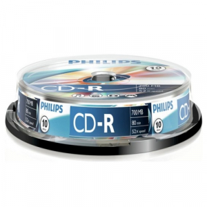 Philips CD-R 80 700mb cake box 10 CR7D5NB10/00