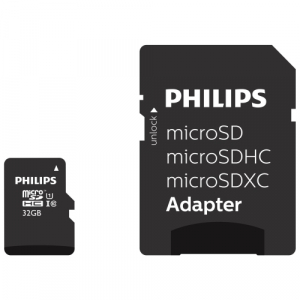 Philips MicroSDHC 32GB class 10/UHS 1 + Adapter FM32MP45B