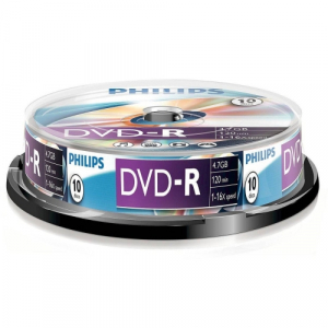Philips DVD-R 4.7GB cake box 10 PHOVRG471016SP