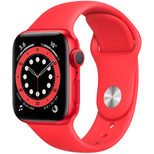 Apple Watch Series 6 GPS, 40mm PRODUCT(RED) Aluminium Case with PRODUCT(RED) Sport Band - Regular, M...