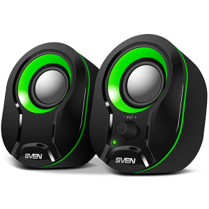 Speakers SVEN 290, black-green (5W,USB), SV-015657 SVEN-290 SVEN-290
