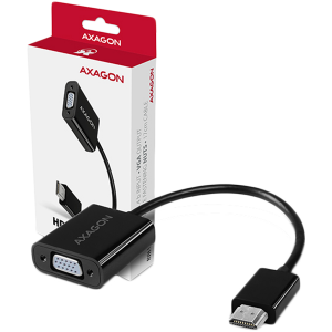 Axagon RVH-VGN video cable adapter 0.17 m HDMI Type A (Standard) VGA (D-Sub) Black
