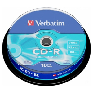 Matricas CD-R Verbatim 700MB 1x-52x Extra Protection, 10 Pack Spindle 43437V