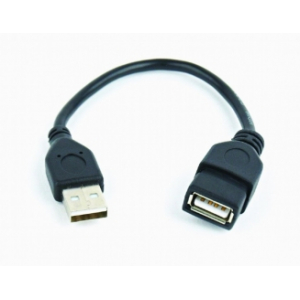 Gembird USB Male to USB Female 0.15m Black CCP-USB2-AMAF-0.15M