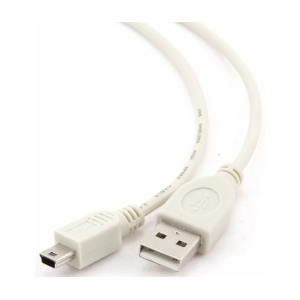 Kabelis Gembird USB Male - MiniUSB Male 0.9m White CC-USB2-AM5P-3