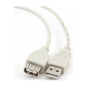 Kabelis Gembird USB Male - USB Female 2.0 0.75m White CC-USB2-AMAF-75CM/30