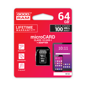 Goodram M1AA-0640R12 memory card 64 GB MicroSDXC Class 10 UHS-I