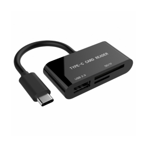Gembird UHB-CR3-02 card reader Black USB 3.2 Gen 1 (3.1 Gen 1) Type-C