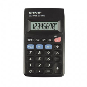 Sharp EL-233S calculator Pocket Basic Black