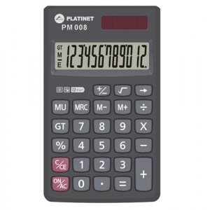 Platinet PMC008_A Kabatas Kalkulators + Maciņš - Futlāris Melns PMC008_A