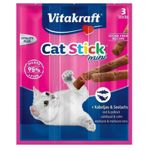 VITAKRAFT CatStick Classic Cod and saithe - cat treats - 18g 