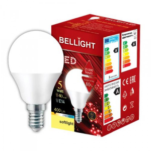 Bellight BELL009 LED ekonomiskā spuldze E14 5W 3000K 400LM BELL009
