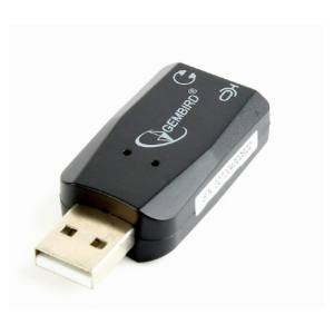 Gembird SC-USB2.0-01 cable interface/gender adapter 2 x 3.5mm Black