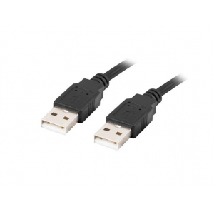 Lanberg CA-USBA-20CU-0010-BK USB cable 1m 2.0 USB A Black CA-USBA-20CU-0010-BK