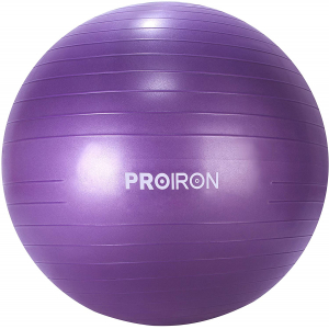 PROIRON Exercise Ball Balance Ball, Diameter: 55 cm, Thickness: 2 mm, Purple, PVC PRO-YJ01-8