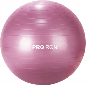 PROIRON Exercise Yoga Ball Balance Ball, Diameter: 65 cm, Thickness: 2 mm, Red, PVC PRO-YJ01-6
