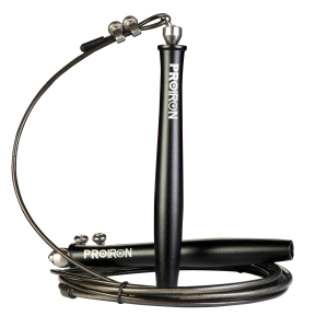 PROIRON Speed Skipping Rope Black, Steel wire/Aluminium, 300 cm PRO-SJR-01
