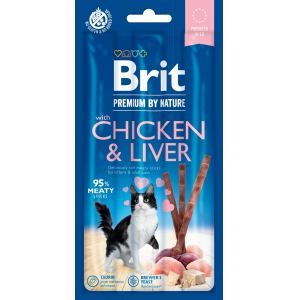 Brit 8595602544059 cats dry food 15 g Adult Chicken, Liver 