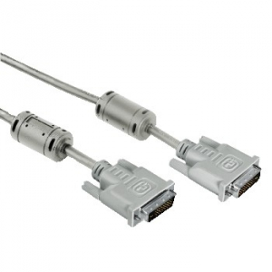 Hama DVI Connecting Cable Dual Link DVI Plug - DVI Plug, 1.8 m DVI cable Grey