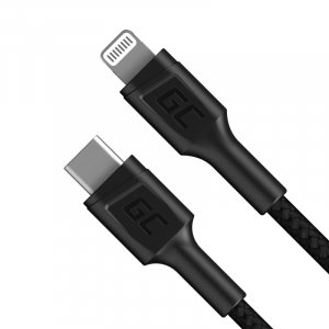 Green Cell KABGC07 lightning cable 1 m Black