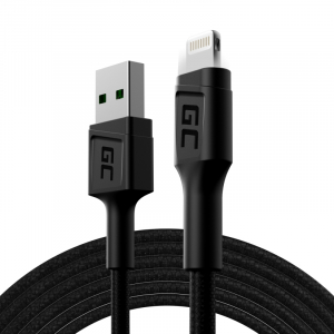 Green Cell KABGC12 lightning cable 2 m Black