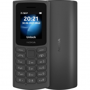 Mobilais Telefons Nokia 105 DS TA-1378 Black, 1.8 