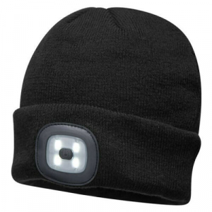 Cepure ar LED gaismu / melna B029BKR