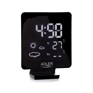 Adler Weather station AD 1176 Black, White Digital Display, Remote Sensor AD 1176
