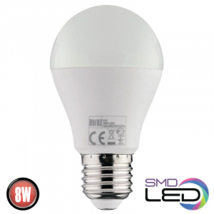  LED spuldze E27 8W 3000K 850lm 001-006-0008