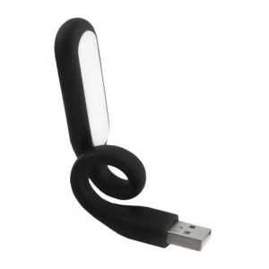 RoGer Elastīga USB Silikona Lampa Melna RoGer