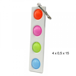 Mocco Simple Dimple Push Pop Antistresa Rotaļlieta / Atslēgu piekariņš Taisnstūris / Daudzkrāsains M...