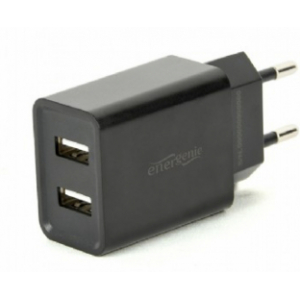 Energenie 2-port Universal USB Charger Black EG-U2C2A-03-BK