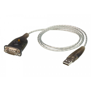 Aten UC232A1-AT cable interface/gender adapter USB RS-232 Black, Metallic