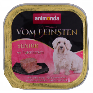 ANIMONDA vom Feinsten Senior Turkey hearts - wet dog food - 150 g 
