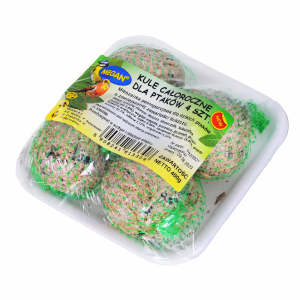 Megan Set of 4 small balls on a tray year-round food for birds - 400 g 