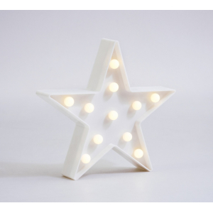 LED Ziemassvētku gaismeklis - zvaigzne / Ziemassvētku dekors / 2 х АА baterijas / silti balta 9584